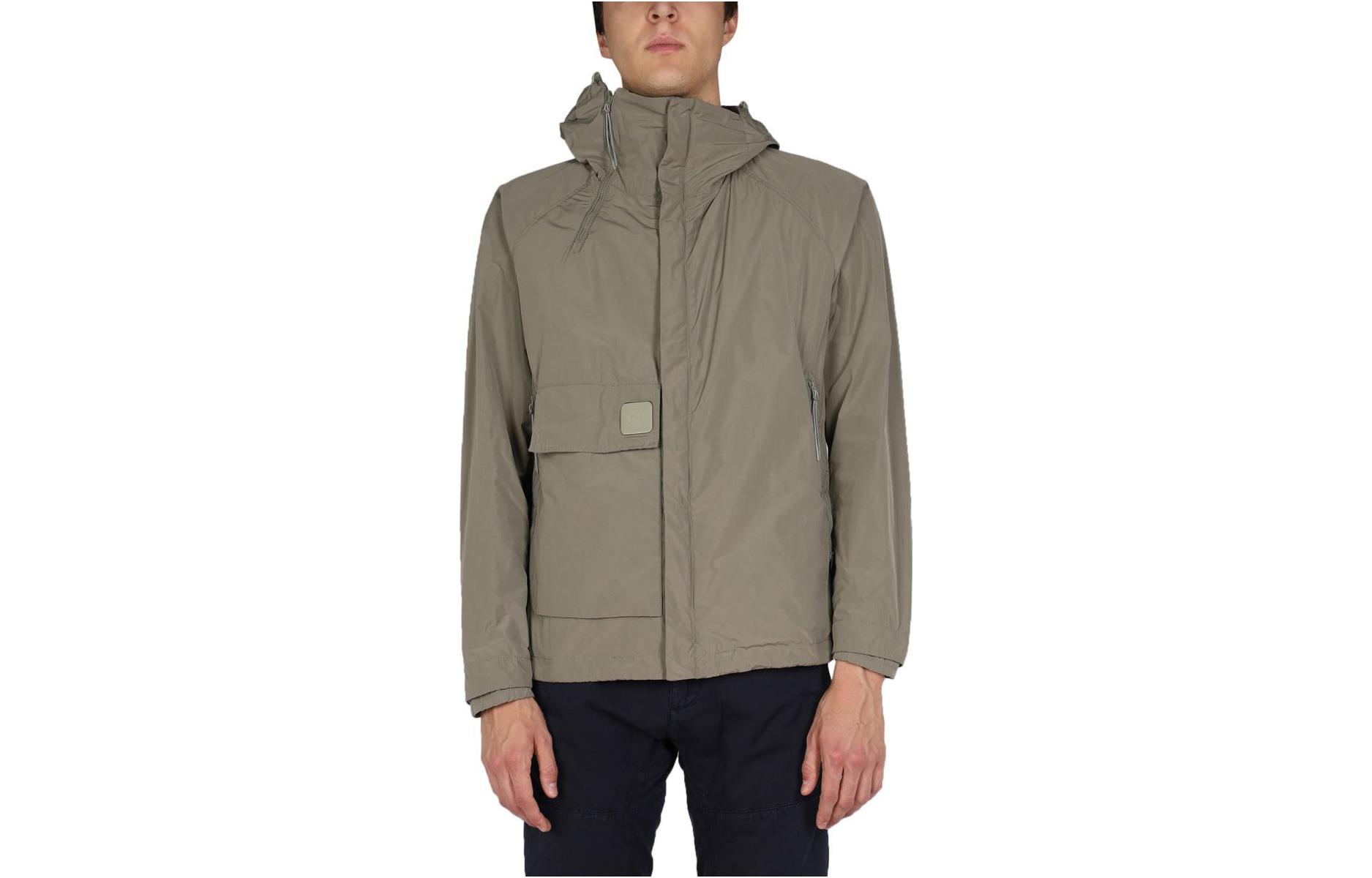 C.P. Company Solid Green Long-Sleeve Hoodie Jacket 12COW176A005761W322