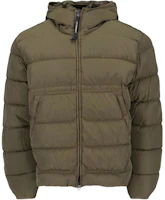 C.P. Company Solid Green Zip-Up Hooded Jacket CMOW079A005904G683 C.P. Company Solid Green Zip-Up Hooded Jacket CMOW079A005904G683