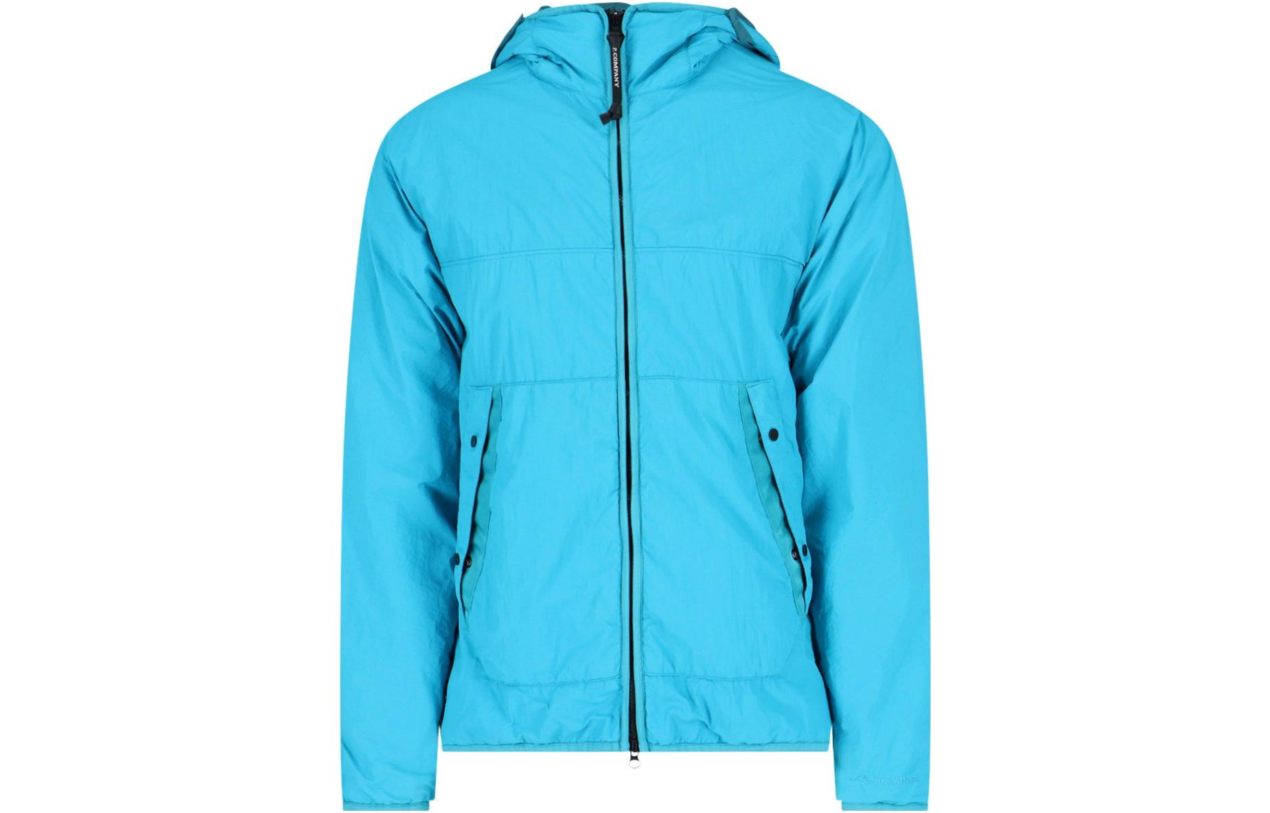 C.P. Company Solid Light Blue Zip-Up Hoodie Jacket 14CMOW088A006124G825