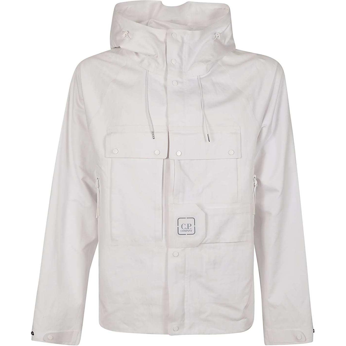 C.P. Company Solid Logo Hoodie Jacket White CLOW027A006258A101