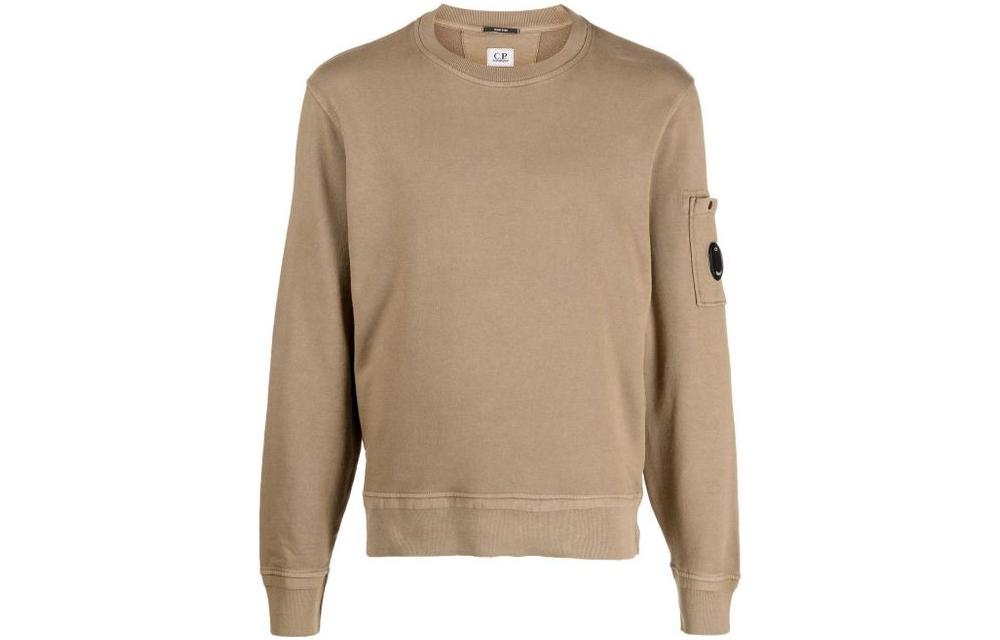 C.P. Company Solid Logo Patch Crewneck Sweatshirt Men 14CMKN328A006519A339