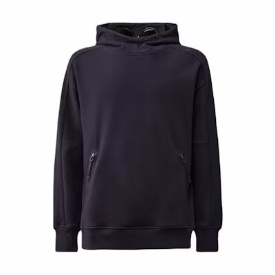 C.P. Company Solid Pullover Hoodie Deep Blue Long Sleeve CMSS080A005086W888