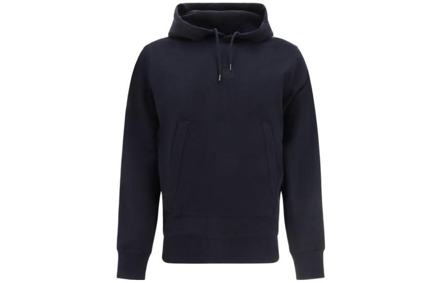 C.P. Company Solid Pullover Hoodie Deep Blue Long Sleeve Casual Sweatshirt 14CMSS366A006452W888