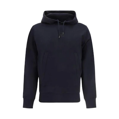C.P. Company Solid Pullover Hoodie Deep Blue Long Sleeve Casual Sweatshirt 14CMSS366A006452W888