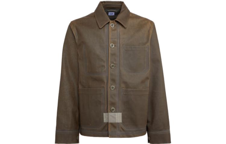 C.P. Company Solid Single-Breasted Relaxed Jacket Ivy Green CMOW258A006594A683