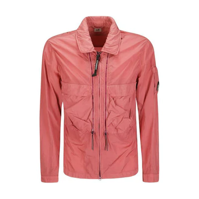 C.P. Company Solid Zip-Up Collar Jacket in Rose Pink CMOS013A005904G577