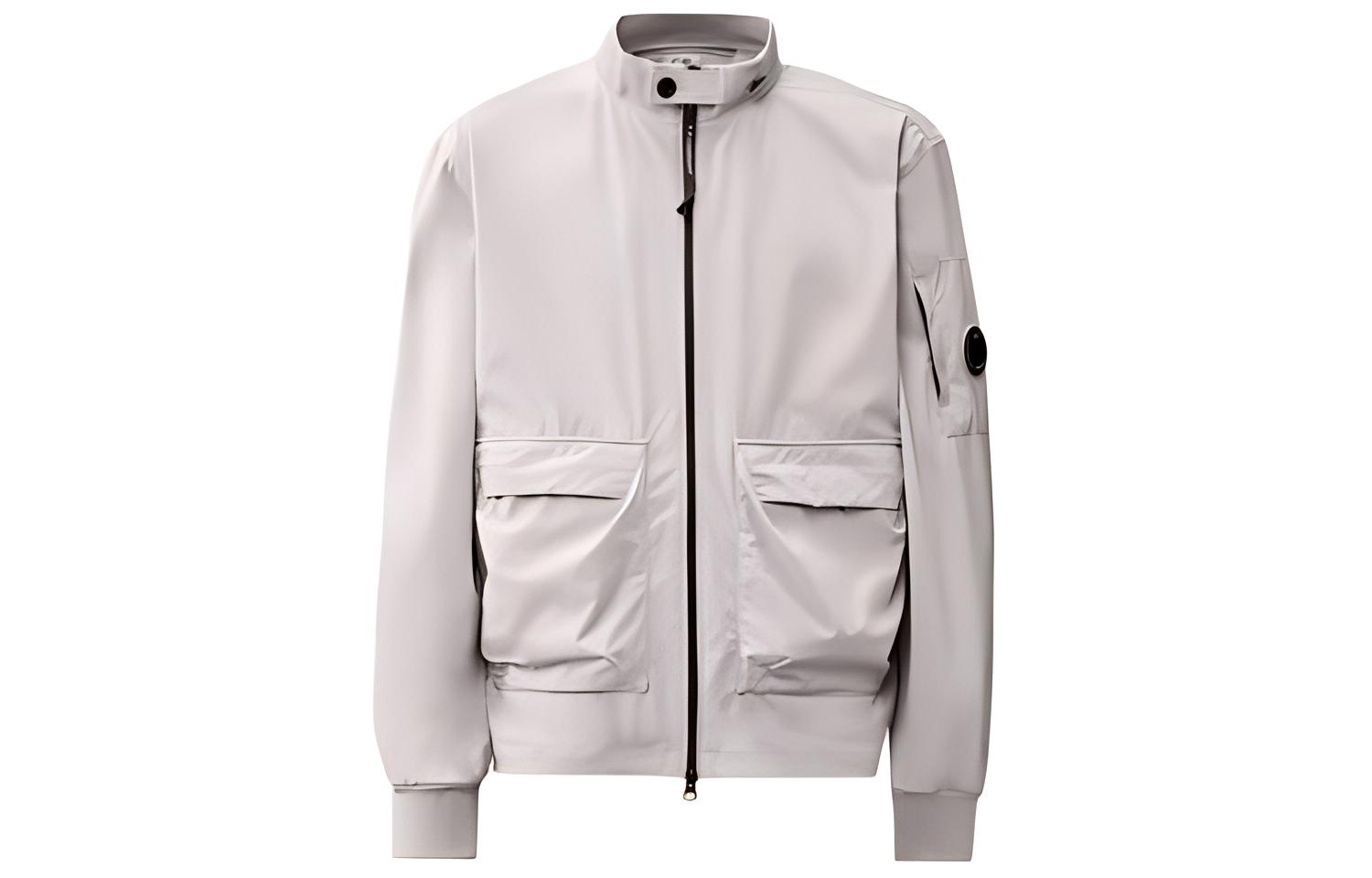 C.P. Company Solid Zip-Up Jacket Light Rain Grey 16CMOW010A004117A913