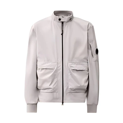 C.P. Company Solid Zip-Up Jacket Light Rain Grey 16CMOW010A004117A913