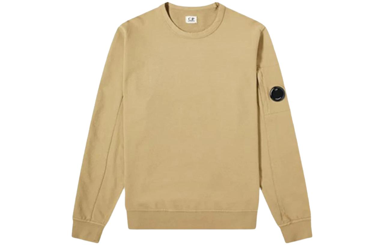 C.P. Company SS21 Plain Crewneck Pullover Sweatshirt Men’s Light Beige 10CMSS043A002246G329