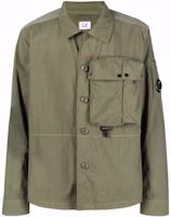 Order C.P. Company SS22 綠色長袖襯衫 - 扣式口袋設計 12CMOS101A005782G-660