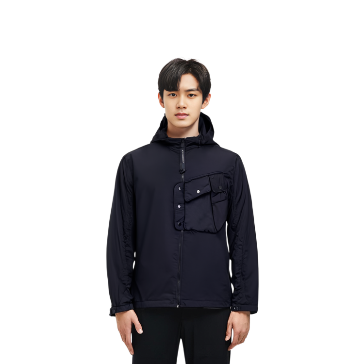 Sizing C.P. Company SS22 Jaket Lengan Panjang Hitam Polos. 12CMOS103A005904G999