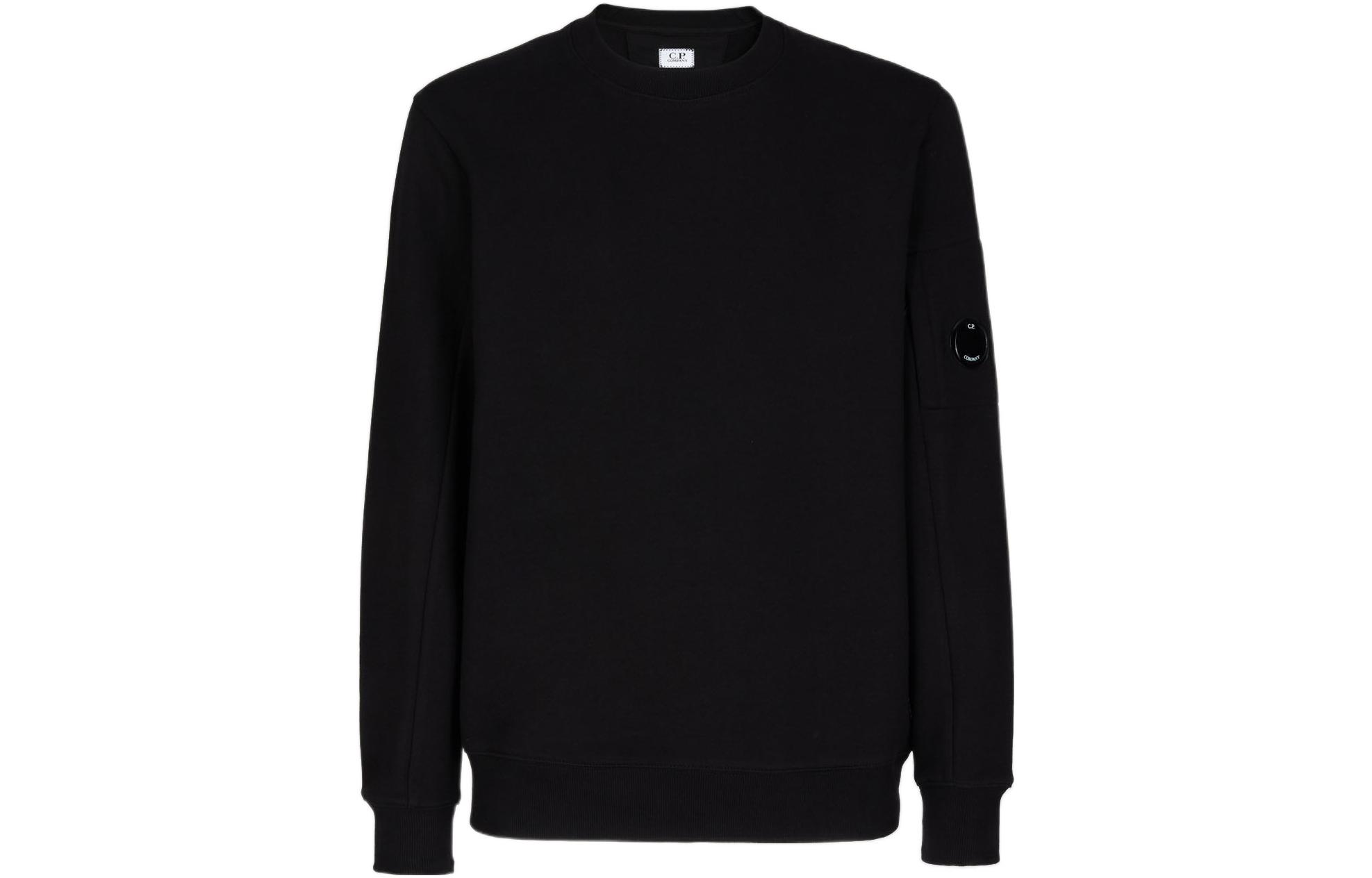 C.P. Company SS22 Black Crewneck Pullover Long Sleeve Sweatshirt 12CMSS022A005086W999