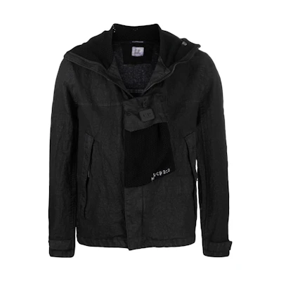 C.P. Company SS22 Black Hooded Jacket with Solid Pocket Design 12CMOW068A006022G-999