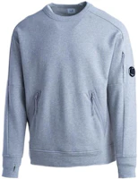 C.P. Company SS22 Blue Crewneck Pullover with Zip Detail 12CMSS080A005086WM93 C.P. Company SS22 Blue Crewneck Pullover with Zip Detail 12CMSS080A005086WM93