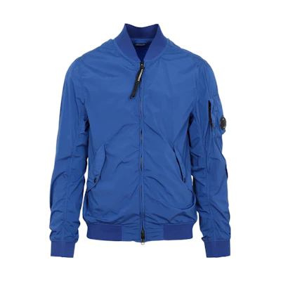 C.P. Company SS22 Blue V-Neck Long-Sleeve Jacket 12CMOW004A005864G892