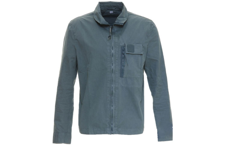 C.P. Company SS22 Blue Zip-Up Collared Jacket 12CMSH127A002824G978