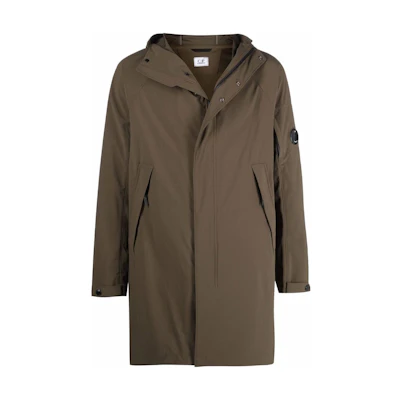 C.P. Company SS22 Brown Hooded Long Sleeve Jacket 12CMOW094A005968A-683