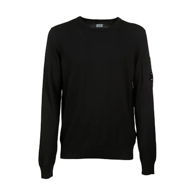 C.P. Company SS22 Crewneck Pullover Long Sleeve Sweatshirt Black () CMKN109A004128G999
