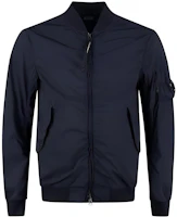 C.P. Company SS22 Dark Blue Solid Badge Flight Jacket for Men 12CMOW004A005864G888 C.P. Company SS22 Dark Blue Solid Badge Flight Jacket for Men 12CMOW004A005864G888