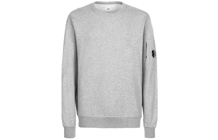 C.P. Company SS22 Fleece Crewneck Pullover Sweatshirt Grey 12CMSS032A002246GM93