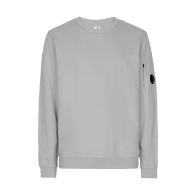 C.P. Company SS22 Fleece Crewneck Sweatshirt Griffin Gray Mens 12CMSS032A002246G937