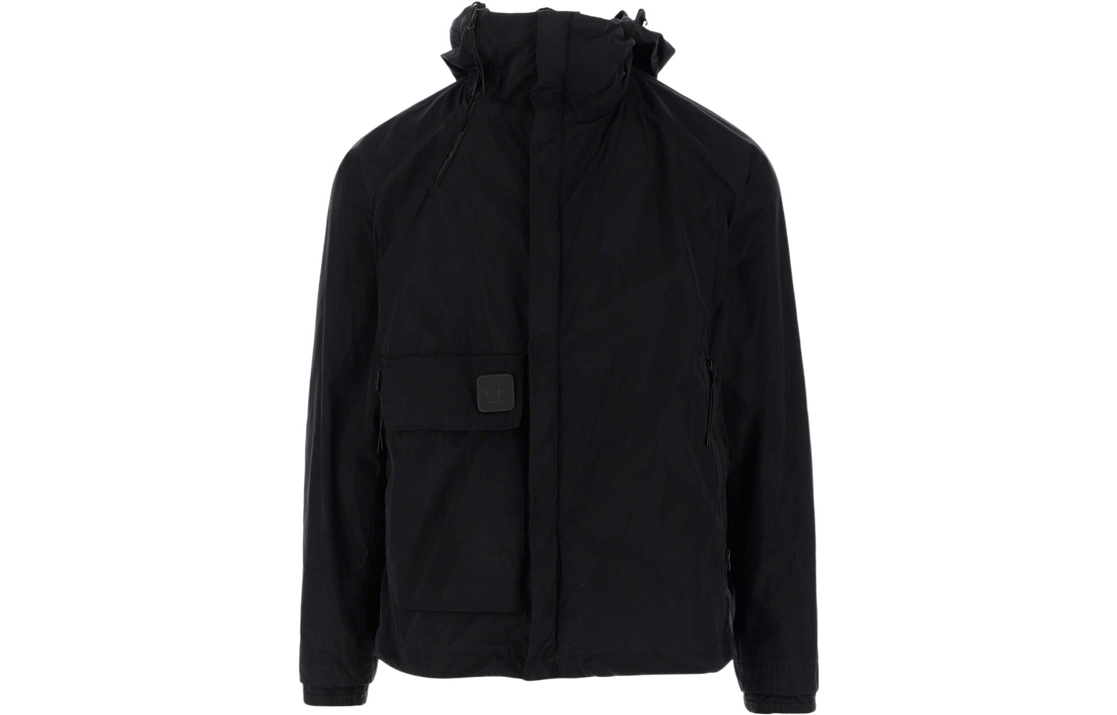 C.P. Company SS22 Front Pocket Zipper Hoodie Jacket Black 12CMOW176A005761W999