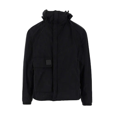 C.P. Company SS22 Front Pocket Zipper Hoodie Jacket Black 12CMOW176A005761W999