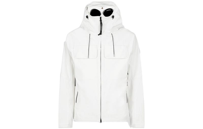 C.P. Company SS22 Goggle Hooded Jacket White 12CMOW066A005968A103