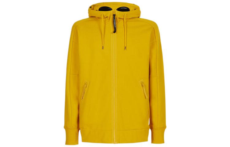C.P. Company SS22 Goggle Hooded Zip-Up Jacket Yellow Men’s 12CMSS082A005086W-239
