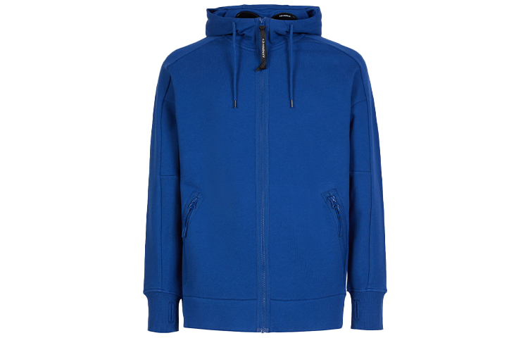 C.P. Company SS22 Goggle Hoodie Jacket Blue Mens 12CMSS082A005086W892