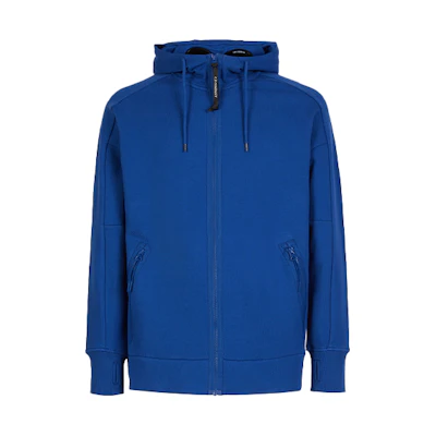 C.P. Company SS22 Goggle Hoodie Jacket Blue Mens 12CMSS082A005086W892
