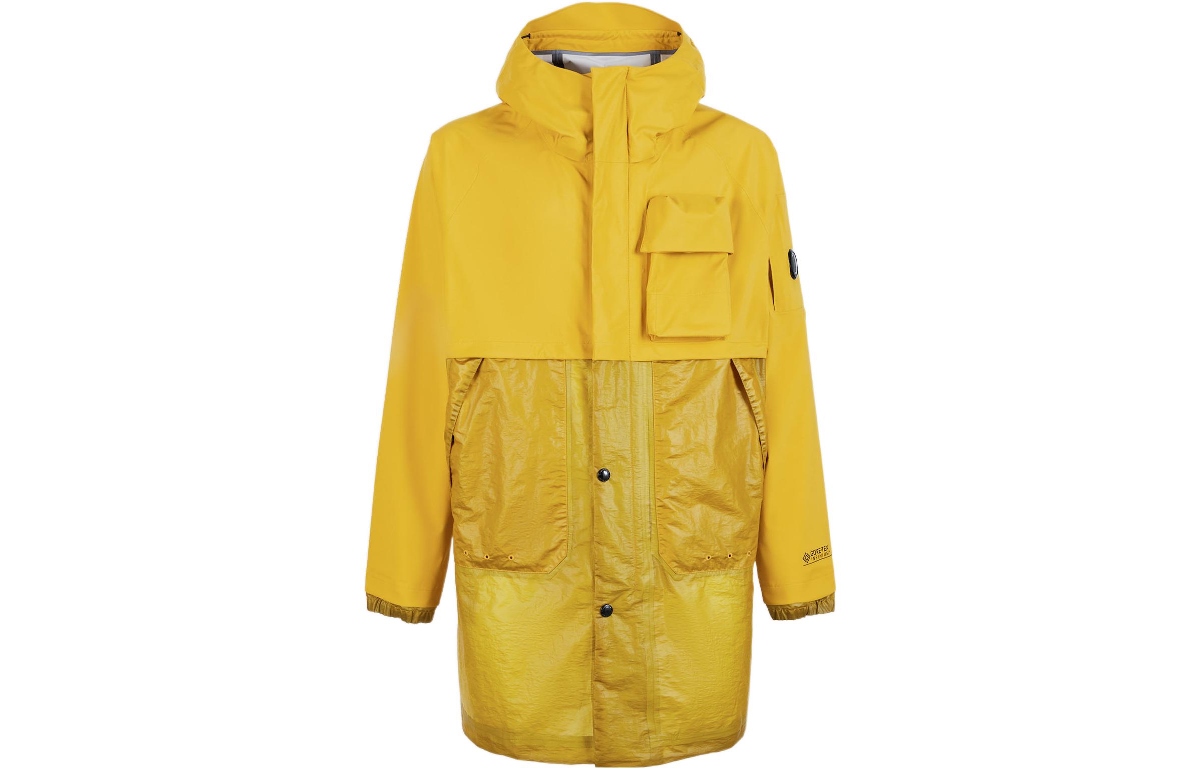 C.P. Company SS22 GTX 3L Infinium Hooded Jacket Yellow 12CMOW162A005967M239