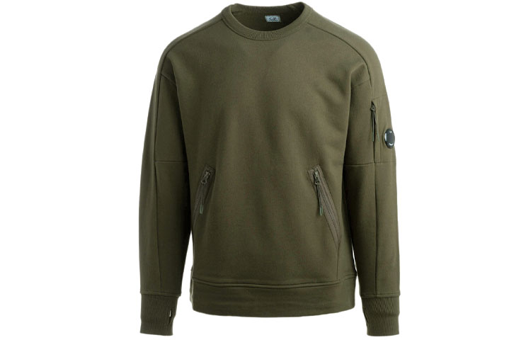C.P. Company SS22 Green Crewneck Pullover Long-Sleeve Sweatshirt 12CMSS080A005086W-683