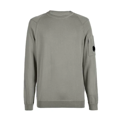 C.P. Company SS22 Grey Crewneck Pullover Sweatshirt 12CMKN129A004037A322