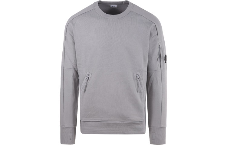 C.P. Company SS22 Grey Pullover Raglan Sweatshirt 12CMSS080A005086W937
