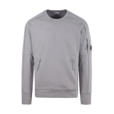C.P. Company SS22 Grey Pullover Raglan Sweatshirt 12CMSS080A005086W937