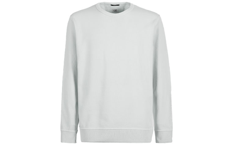 C.P. Company SS22 Grey Solid Crewneck Pullover Long-Sleeve Sweatshirt 12CMSS263A005398S910