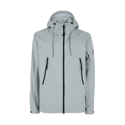 C.P. Company SS22 Grey Solid Zip-Up Jacket 12CMOW003A004117A937