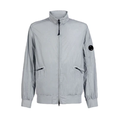 C.P. Company SS22 Grey Zip-Up Stand Collar Jacket Long Sleeve 12CMOW204A005904G937