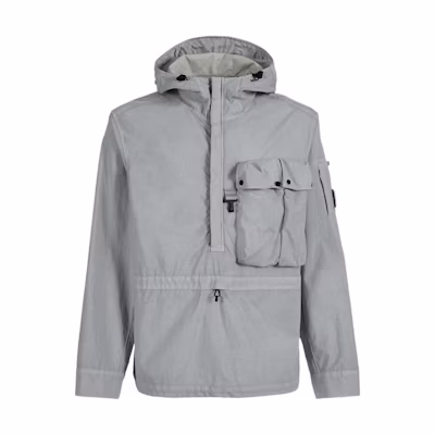 C.P. Company SS22 Half-Zip Hoodie with Chest Pocket Grey () 12CMOS102A005782G937