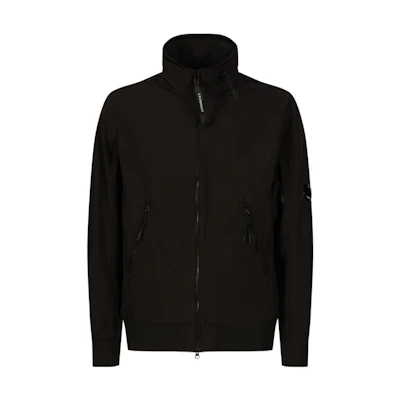 C.P. Company SS22 Hidden Hood Black Zip Jacket Outerwear 12CMOW093A005968A-999