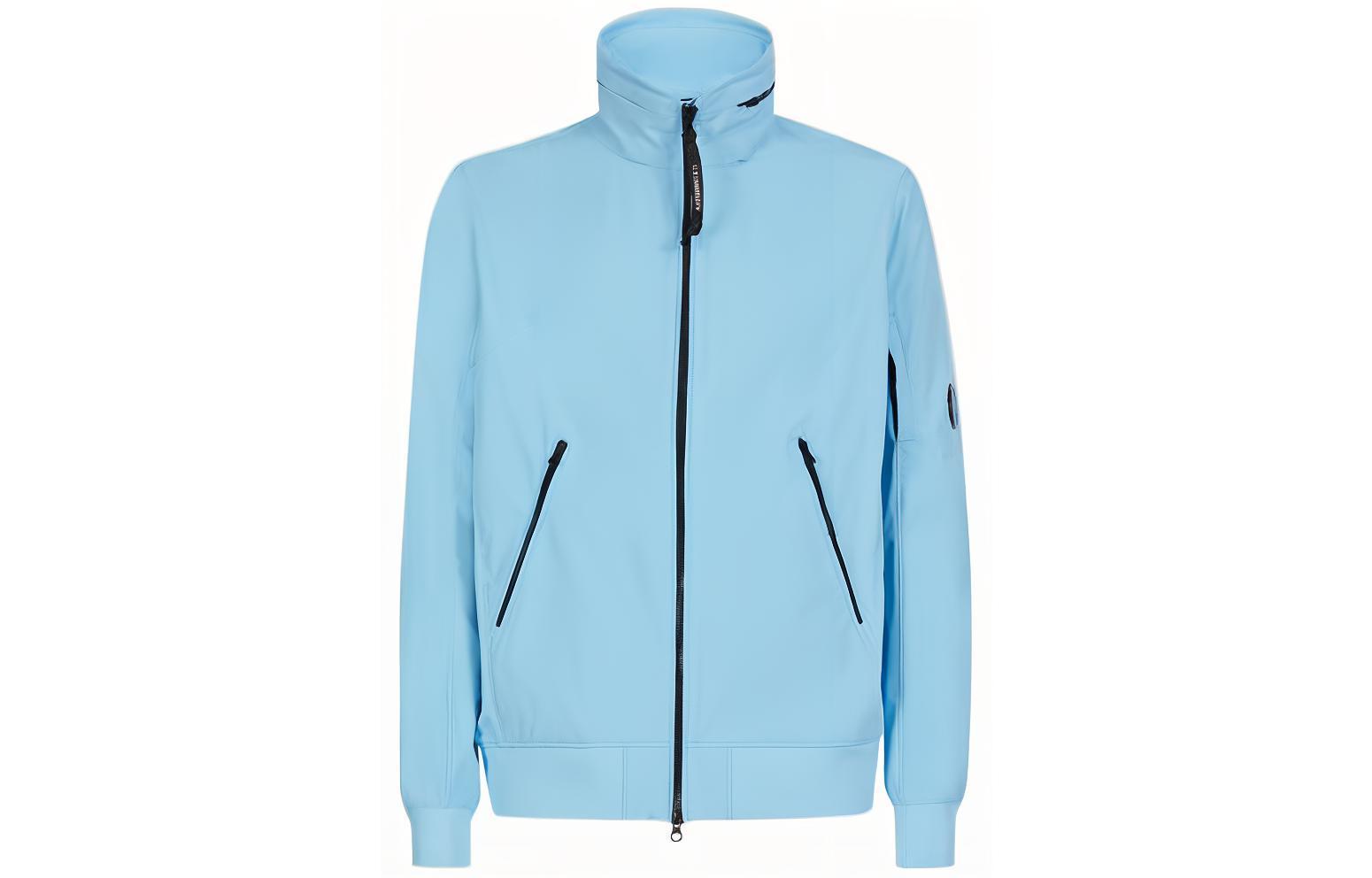 C.P. Company SS22 Hidden Hood High-Neck Jacket Blue () 12CMOW093A005968A832