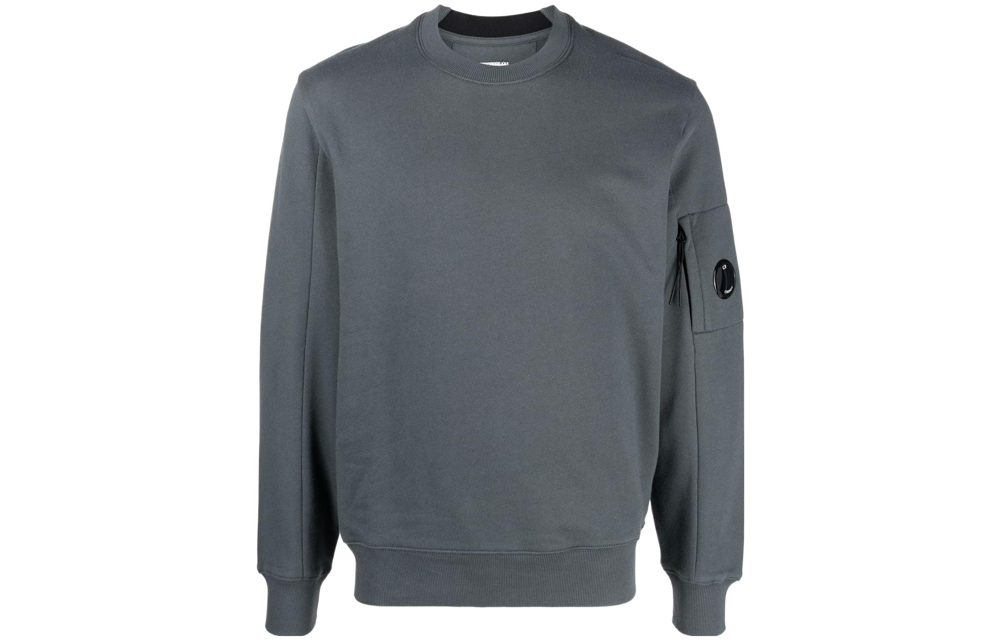 C.P. Company SS22 Lens Trim Ribbed Sweatshirt Dark Gray 12CMSS022A005086W-978