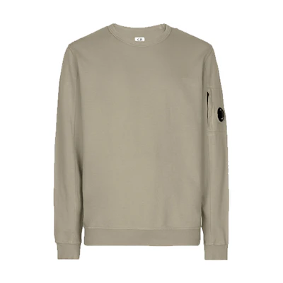 C.P. Company SS22 Light Fleece Crewneck Pullover - Beige Brown 12CMSS032A002246G322