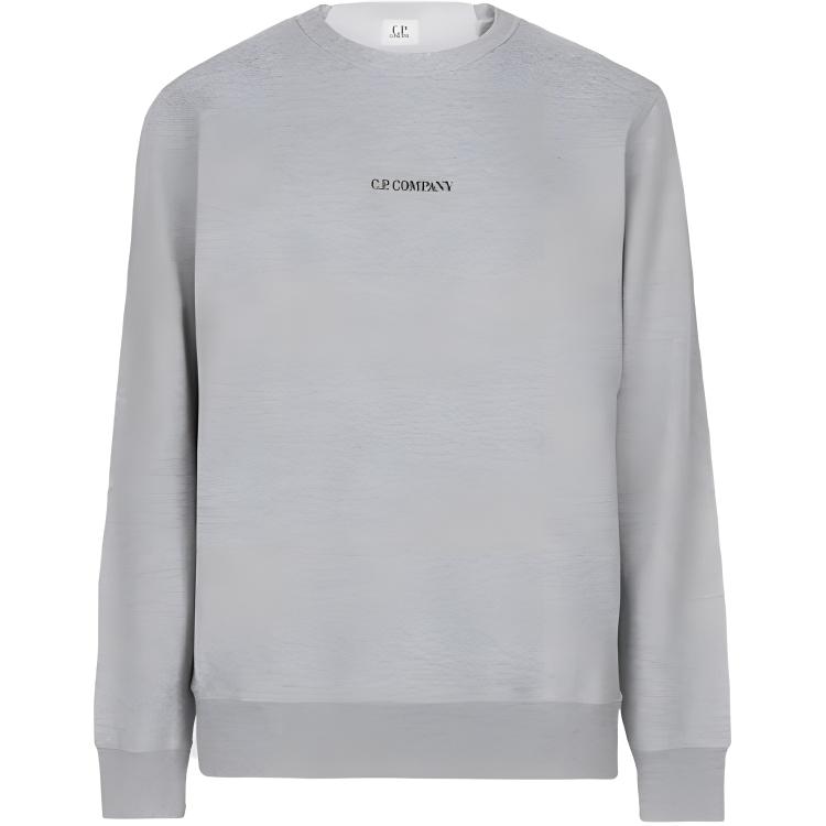 C.P. Company SS22 Light Fleece Pullover Sweatshirt Grey Men’s 12CMSS187A002246GM93