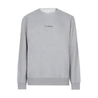 C.P. Company SS22 Light Fleece Pullover Sweatshirt Grey Men’s 12CMSS187A002246GM93