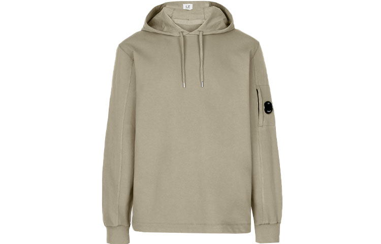 C.P. Company SS22 Lightweight Fleece Hoodie Beige Brown 12CMSS033A002246G322