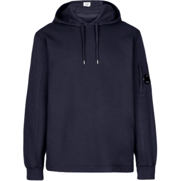 C.P. Company SS22 Lightweight Fleece Pullover Hoodie Blue () 12CMSS033A002246G888
