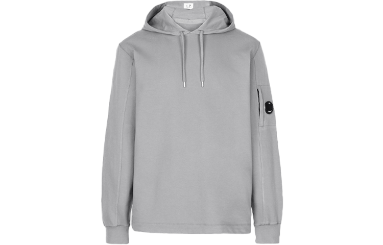 C.P. Company SS22 Lightweight Fleece Pullover Hoodie Griffin Grey 12CMSS033A002246G937