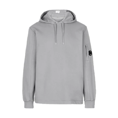 C.P. Company SS22 Lightweight Fleece Pullover Hoodie Griffin Grey 12CMSS033A002246G937